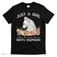 White Shepherd Just A White German Shepherd Dog T-Shirt thumb 0
