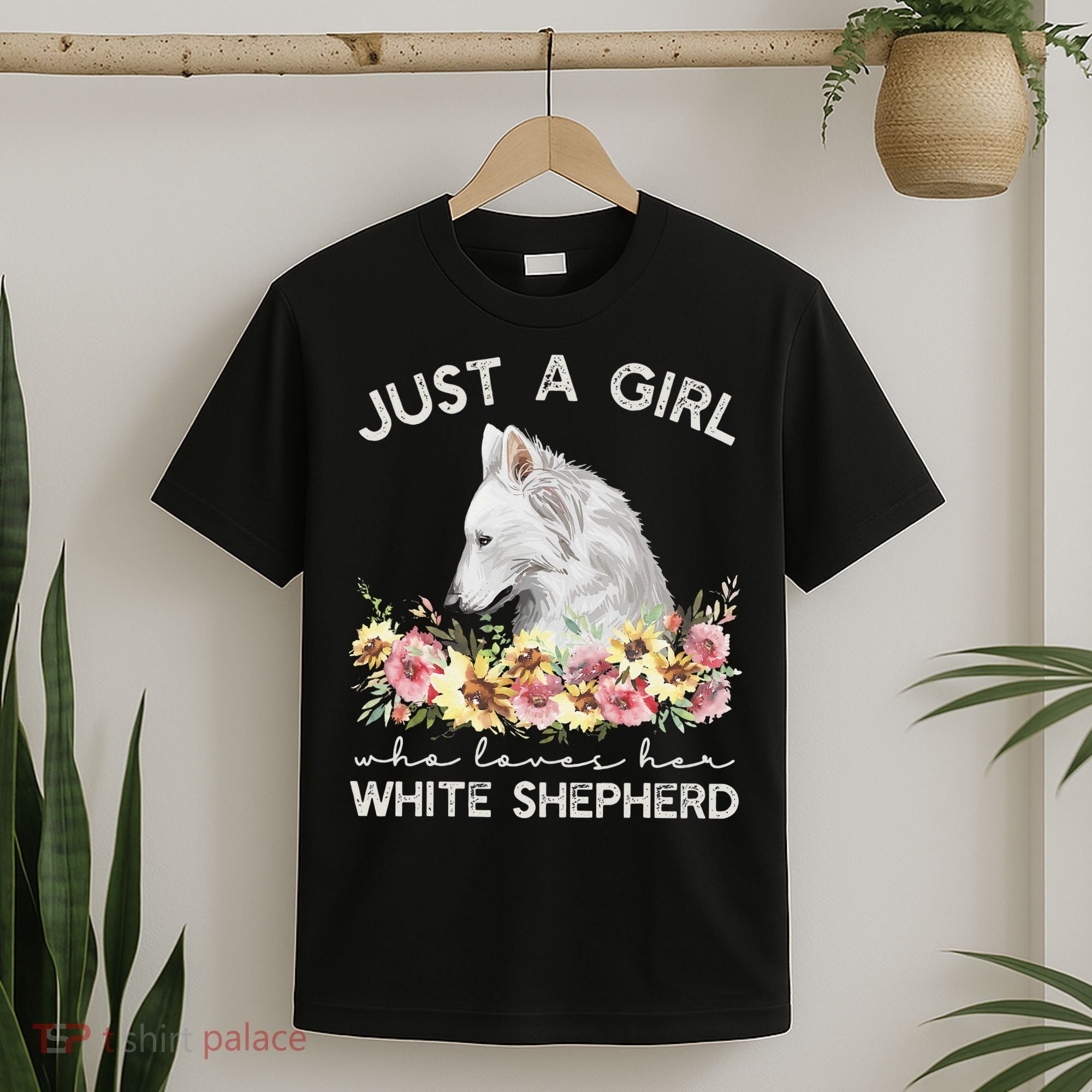 White Shepherd Just A White German Shepherd Dog T-Shirt