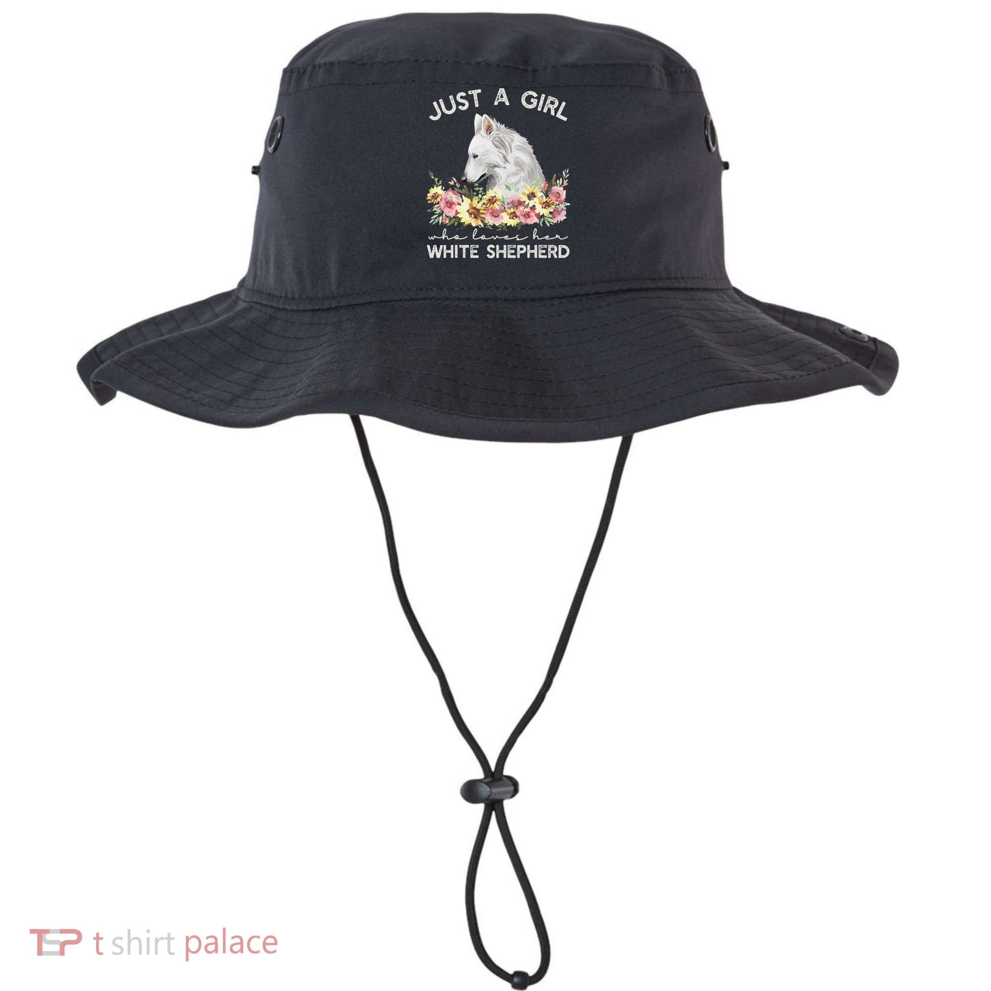 White Shepherd Just A White German Shepherd Dog Bucket Hat