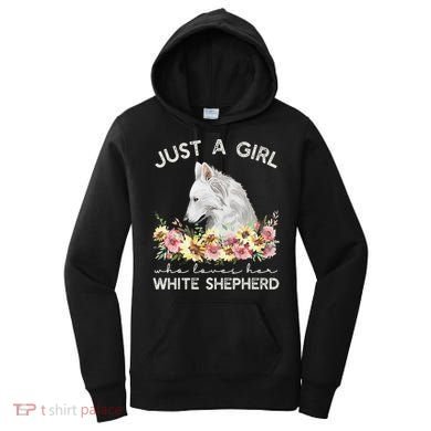 White Shepherd Just A White German Shepherd Dog Women's Hoodie