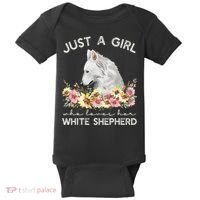 White Shepherd Just A White German Shepherd Dog Baby Bodysuit thumb 0