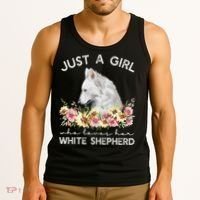 White Shepherd Just A White German Shepherd Dog Tank Top thumb 3