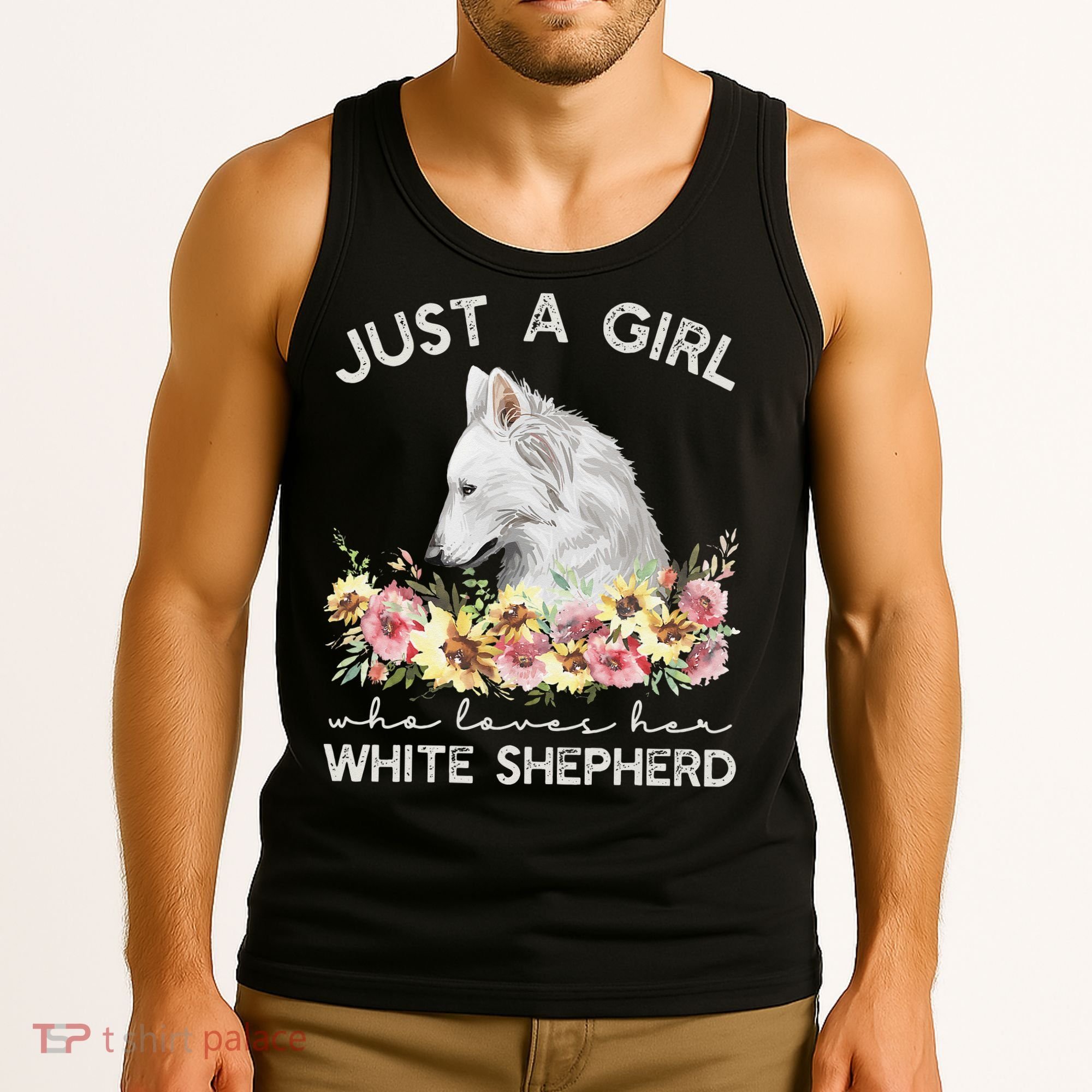 White Shepherd Just A White German Shepherd Dog Tank Top