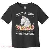White Shepherd Just A White German Shepherd Dog Toddler T-Shirt thumb 0