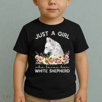 White Shepherd Just A White German Shepherd Dog Toddler T-Shirt thumb 2