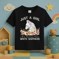 White Shepherd Just A White German Shepherd Dog Toddler T-Shirt thumb 3