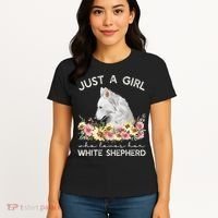 White Shepherd Just A White German Shepherd Dog Women's T-Shirt thumb 4