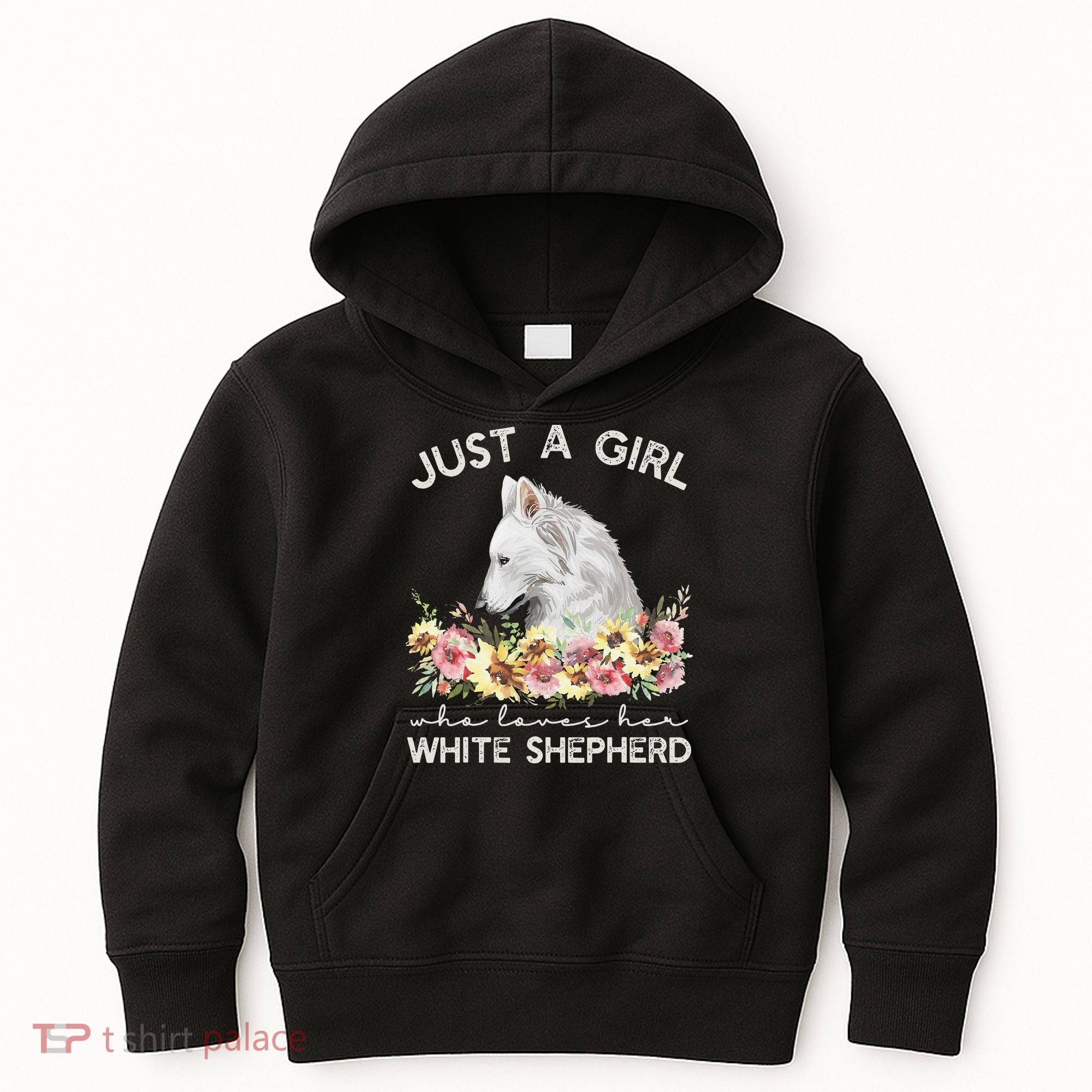 White Shepherd Just A White German Shepherd Dog Kids Hoodie