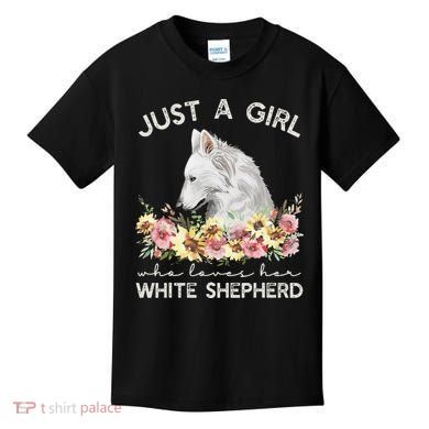 White Shepherd Just A White German Shepherd Dog Kids T-Shirt