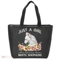 White Shepherd Just A White German Shepherd Dog Tote Bag thumb 0