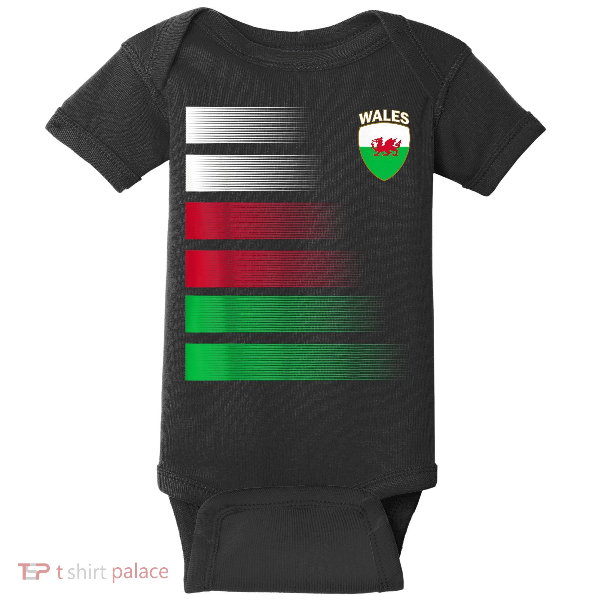 Welsh Soccer Jersey Wales Football Wales Flag Baby Bodysuit