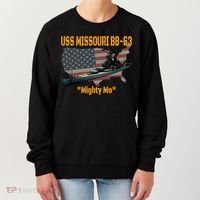 Ww2 Ship Korean War Uss Missouri Battleship Bb63 Veterans Women's Sweatshirt thumb 0