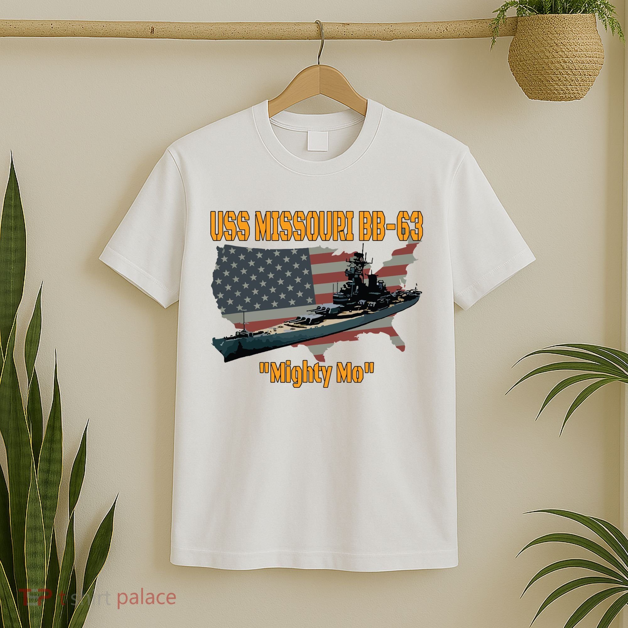 Ww2 Ship Korean War Uss Missouri Battleship Bb63 Veterans T-Shirt