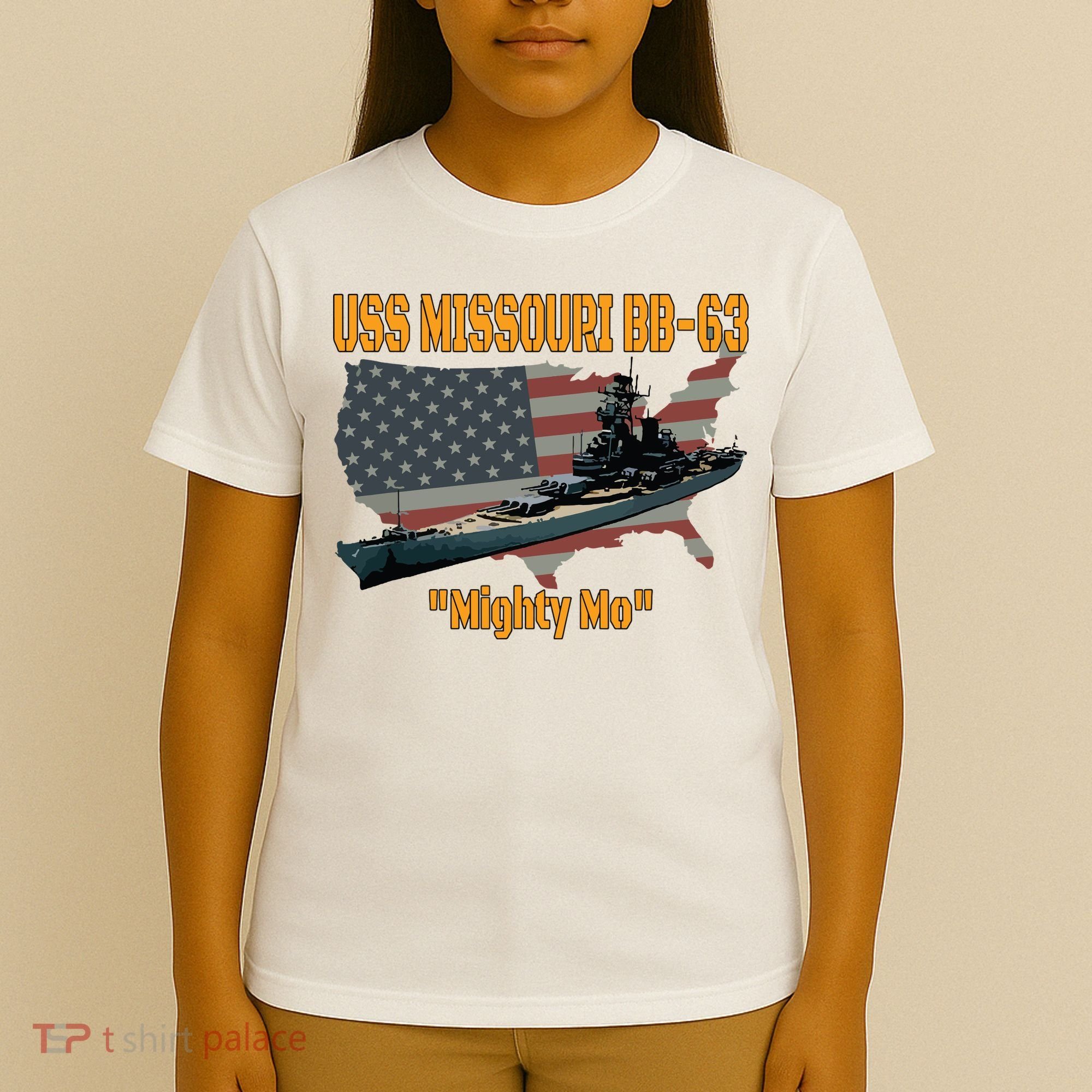 Ww2 Ship Korean War Uss Missouri Battleship Bb63 Veterans T-Shirt