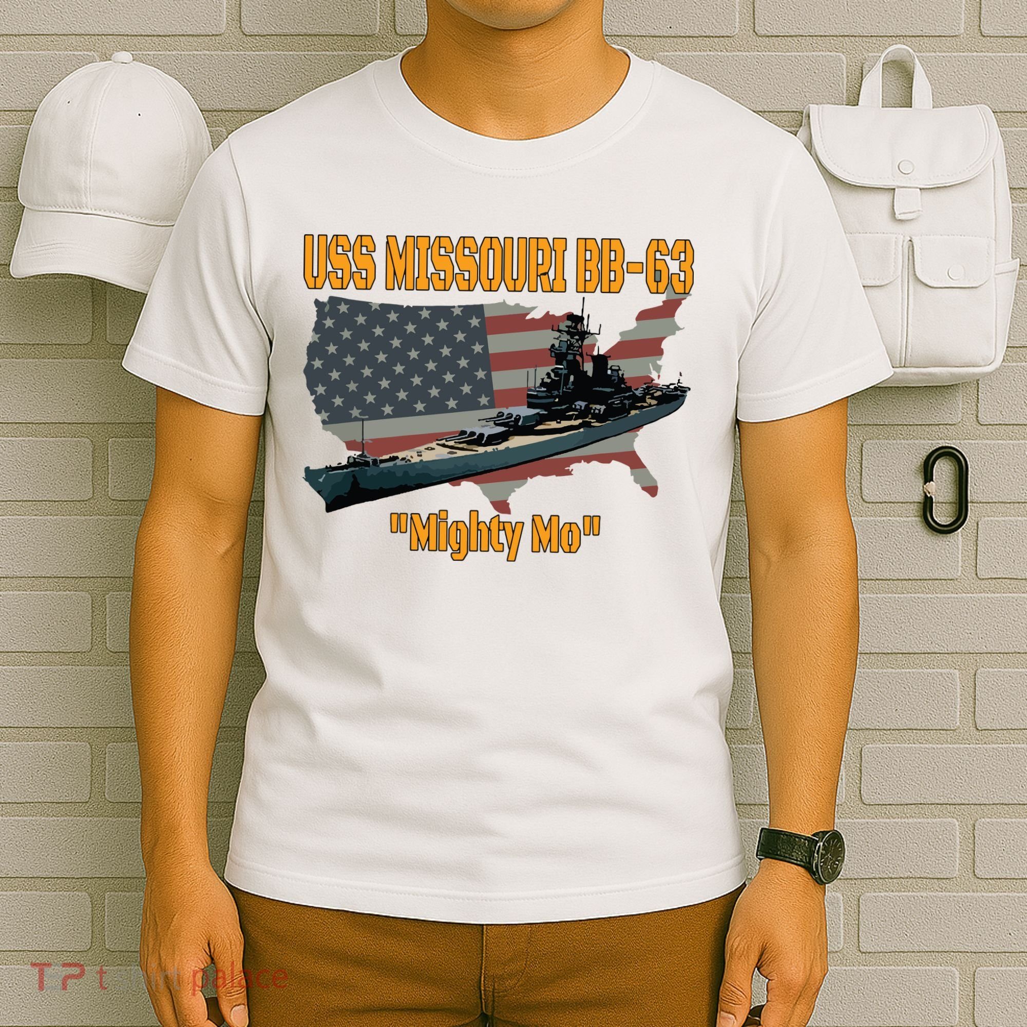 Ww2 Ship Korean War Uss Missouri Battleship Bb63 Veterans T-Shirt