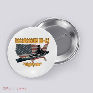 Ww2 Ship Korean War Uss Missouri Battleship Bb63 Veterans Button