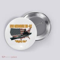 Ww2 Ship Korean War Uss Missouri Battleship Bb63 Veterans Button thumb 0
