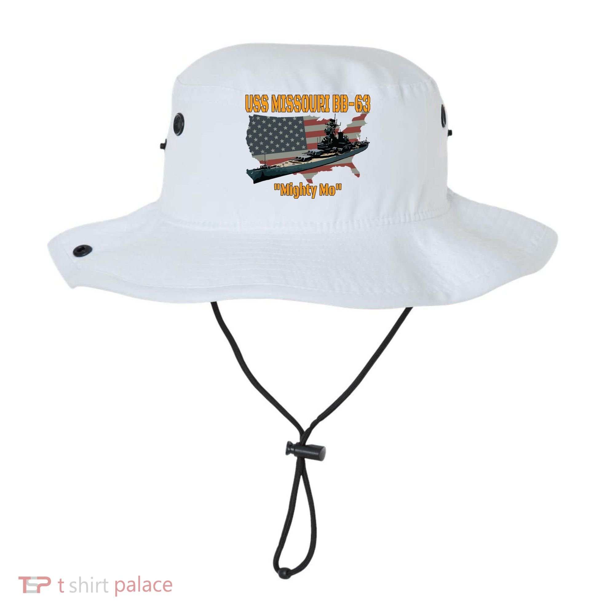 Ww2 Ship Korean War Uss Missouri Battleship Bb63 Veterans Bucket Hat