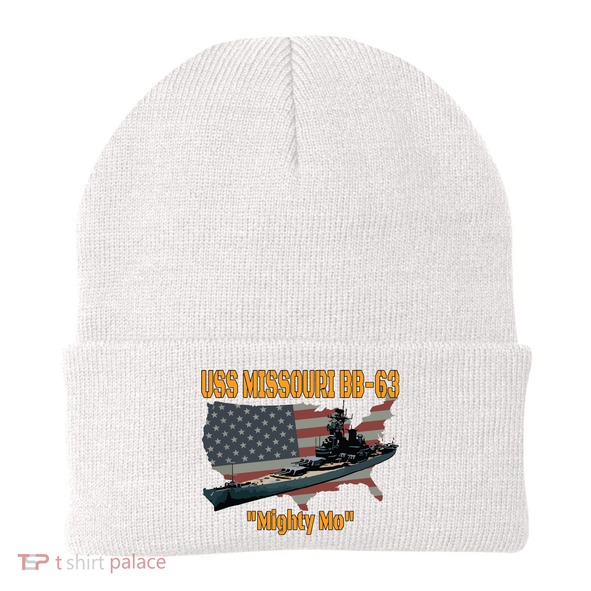 Ww2 Ship Korean War Uss Missouri Battleship Bb63 Veterans Beanie