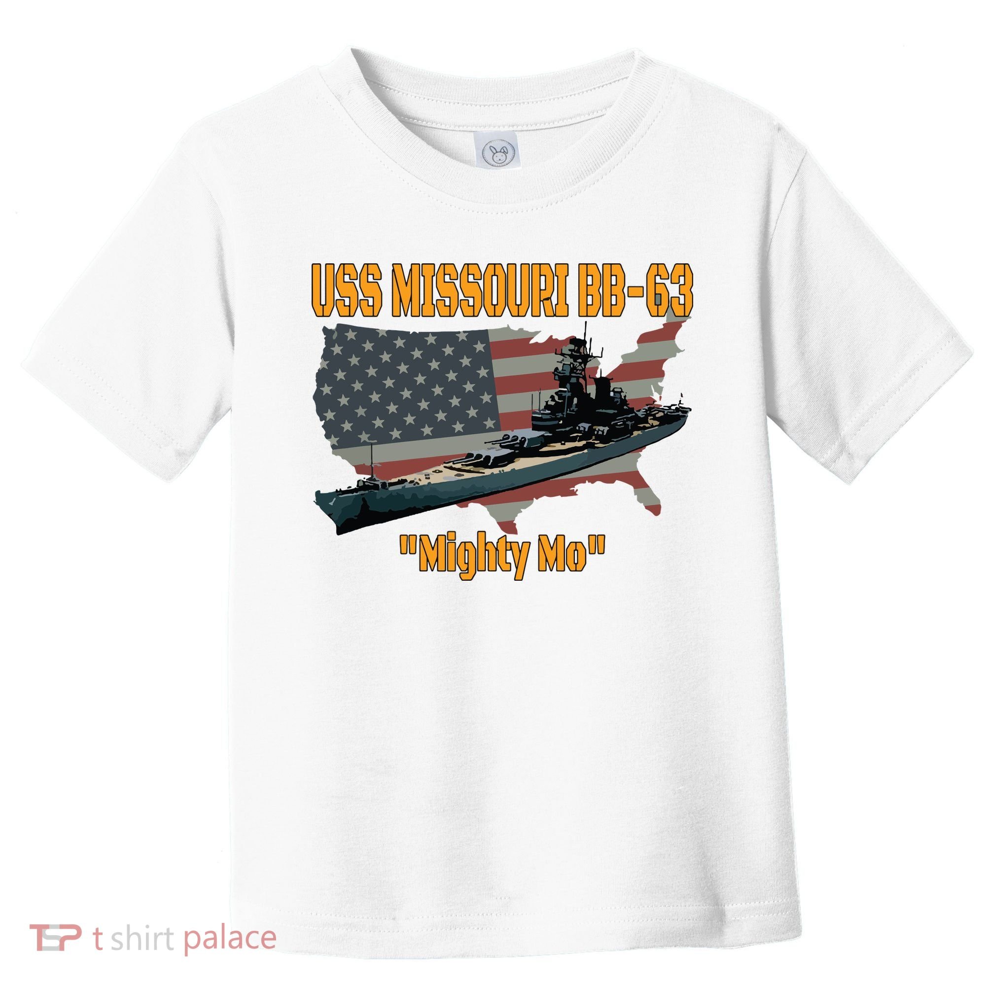 Ww2 Ship Korean War Uss Missouri Battleship Bb63 Veterans Toddler T-Shirt
