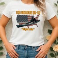 Ww2 Ship Korean War Uss Missouri Battleship Bb63 Veterans Women's T-Shirt thumb 2