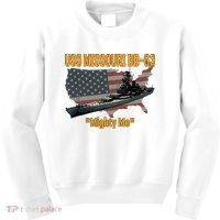 Ww2 Ship Korean War Uss Missouri Battleship Bb63 Veterans Kids Sweatshirt thumb 0