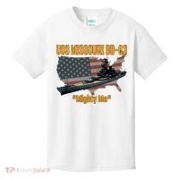 Ww2 Ship Korean War Uss Missouri Battleship Bb63 Veterans Kids T-Shirt thumb 0
