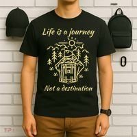 Wayward Son Life Is A Journey Hiking Camping T-Shirt thumb 6