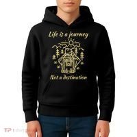 Wayward Son Life Is A Journey Hiking Camping Kids Hoodie thumb 4
