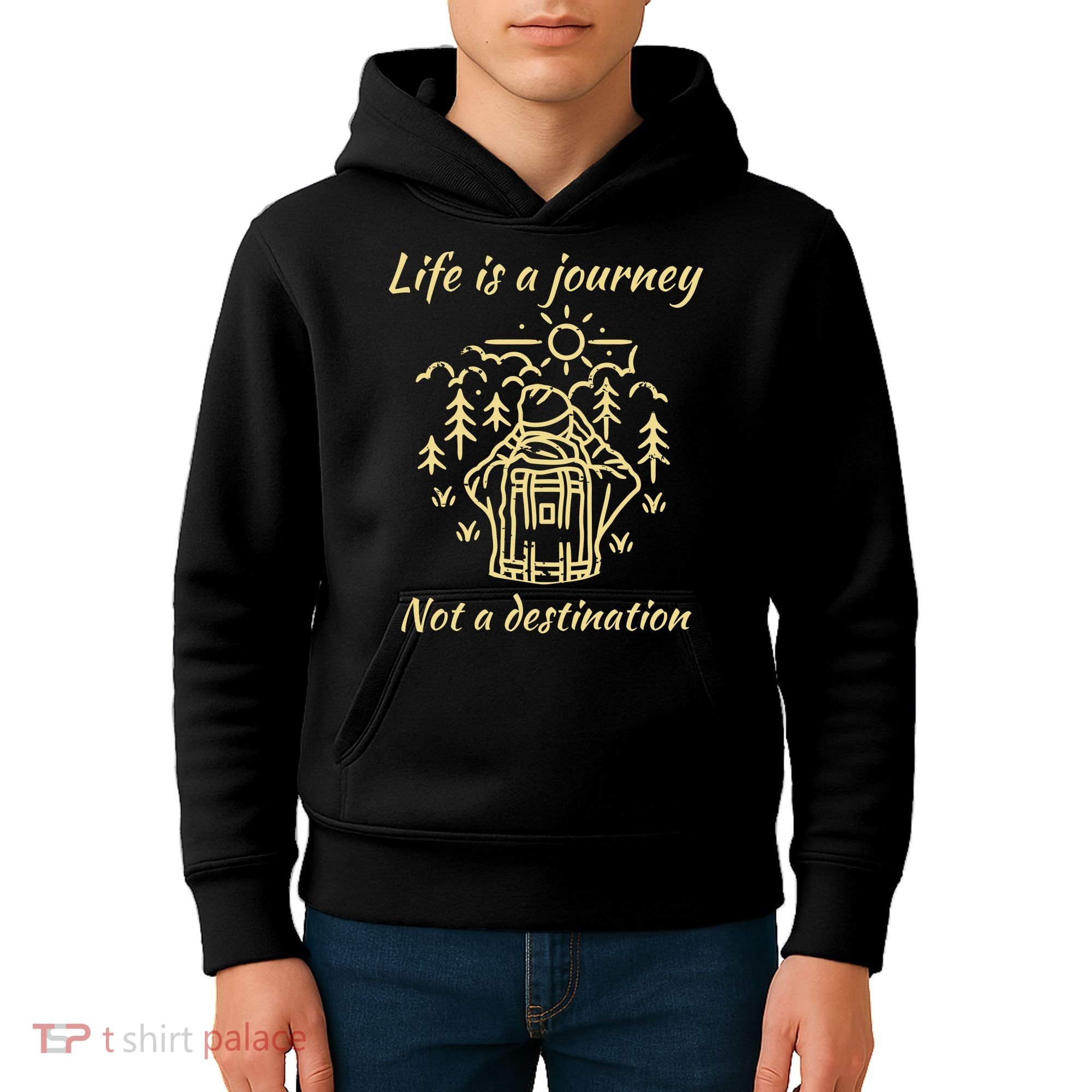 Wayward Son Life Is A Journey Hiking Camping Kids Hoodie
