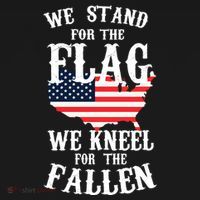 We Stand For The Flag Kneel For The Fallen Ornament thumb 1
