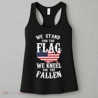 We Stand For The Flag Kneel For The Fallen Women's Tank Top thumb 3