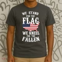 We Stand For The Flag Kneel For The Fallen T-Shirt thumb 3