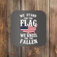 We Stand For The Flag Kneel For The Fallen Coaster thumb 0
