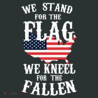 We Stand For The Flag Kneel For The Fallen Baby Bodysuit thumb 2