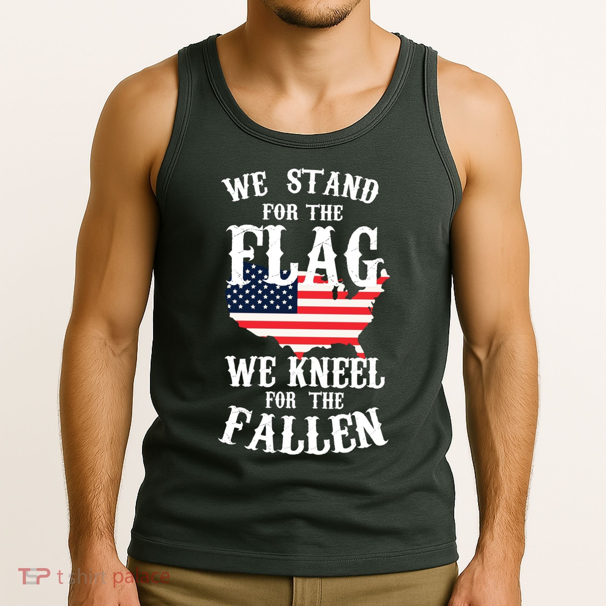 We Stand For The Flag Kneel For The Fallen Tank Top