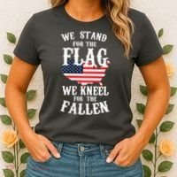 We Stand For The Flag Kneel For The Fallen Women's T-Shirt thumb 2