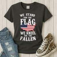 We Stand For The Flag Kneel For The Fallen Women's T-Shirt thumb 3