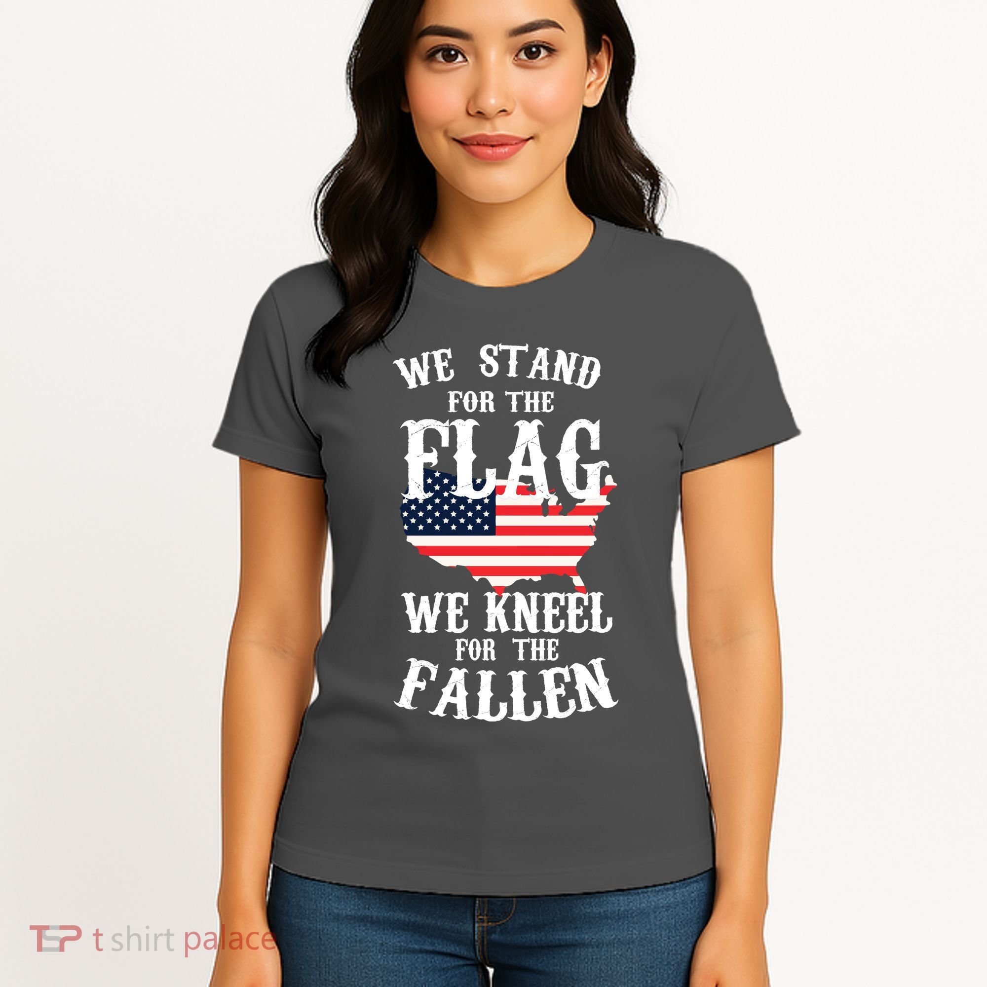 We Stand For The Flag Kneel For The Fallen Women's T-Shirt