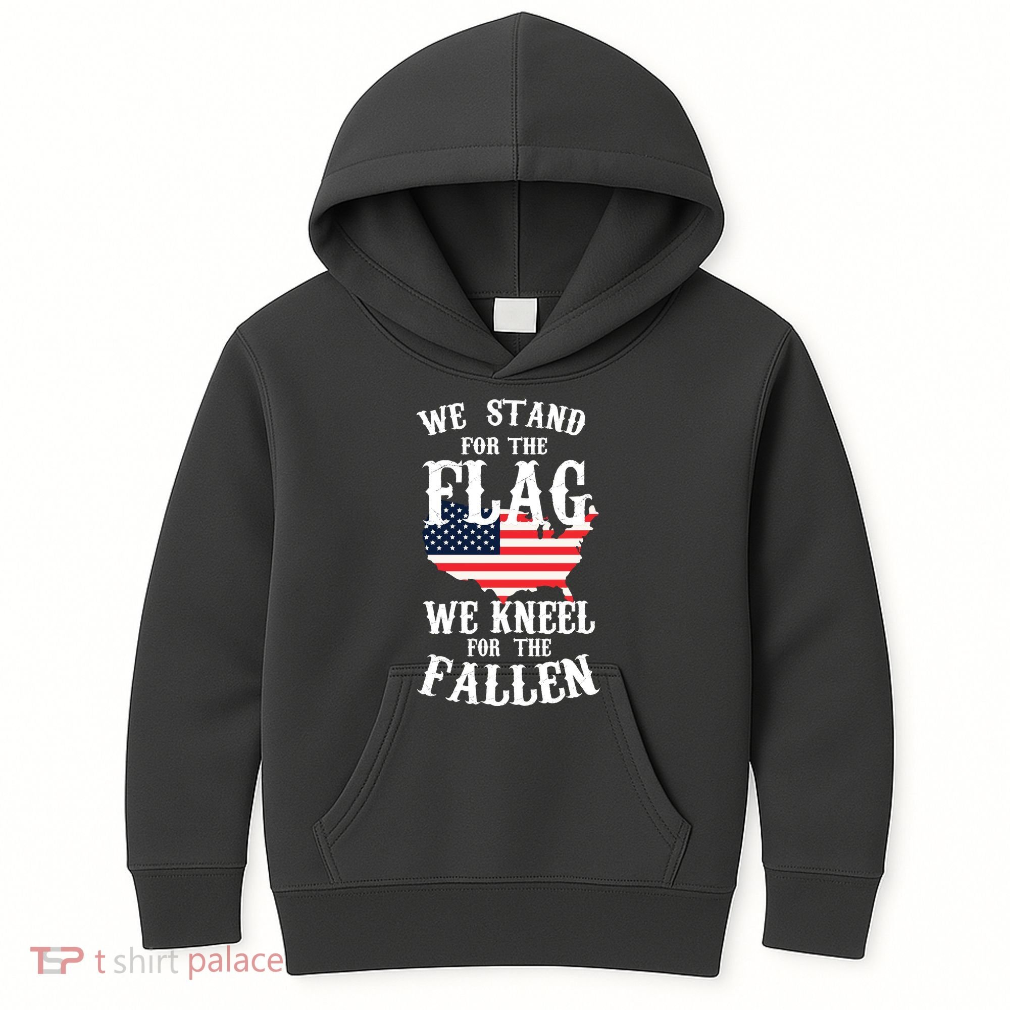 We Stand For The Flag Kneel For The Fallen Kids Hoodie