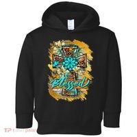 Western Sunflowers Leopard Cross Blessed Jesus Christian Toddler Hoodie thumb 0