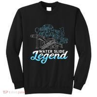 Water Slide Legend Waterslides Aqua Park Swimmer Waterpark Sweatshirt thumb 0