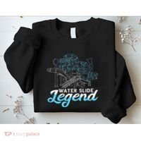 Water Slide Legend Waterslides Aqua Park Swimmer Waterpark Sweatshirt thumb 2