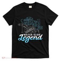 Water Slide Legend Waterslides Aqua Park Swimmer Waterpark T-Shirt thumb 0