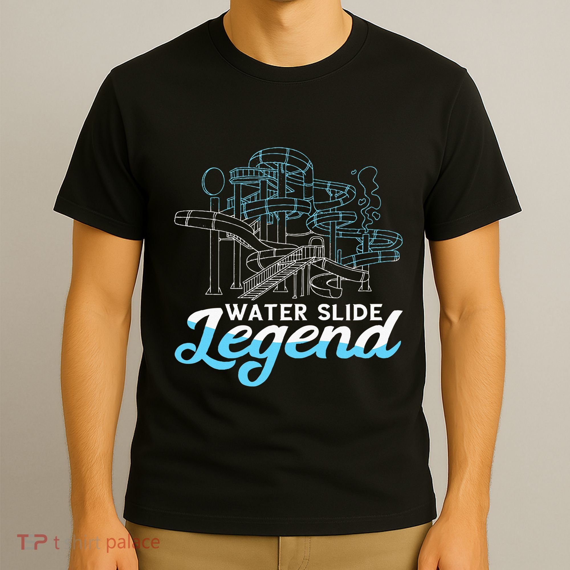 Water Slide Legend Waterslides Aqua Park Swimmer Waterpark T-Shirt