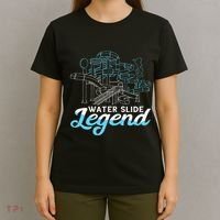 Water Slide Legend Waterslides Aqua Park Swimmer Waterpark T-Shirt thumb 4