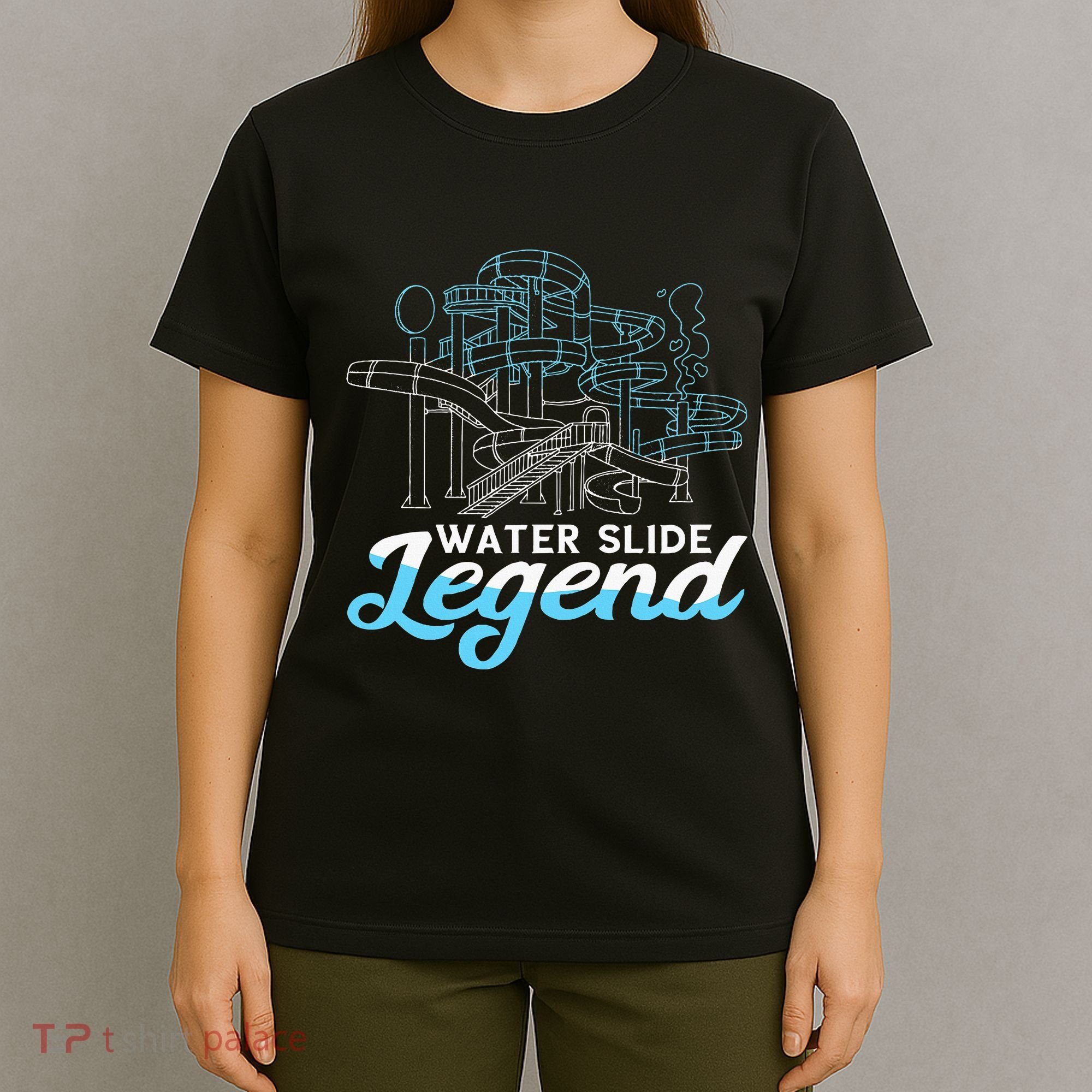 Water Slide Legend Waterslides Aqua Park Swimmer Waterpark T-Shirt