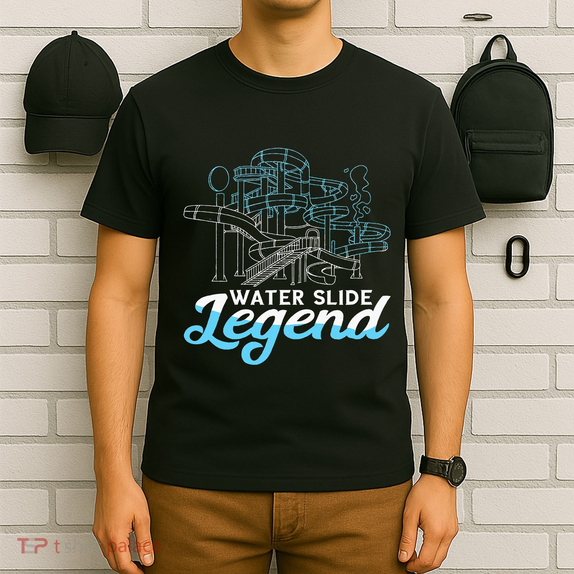 Water Slide Legend Waterslides Aqua Park Swimmer Waterpark T-Shirt
