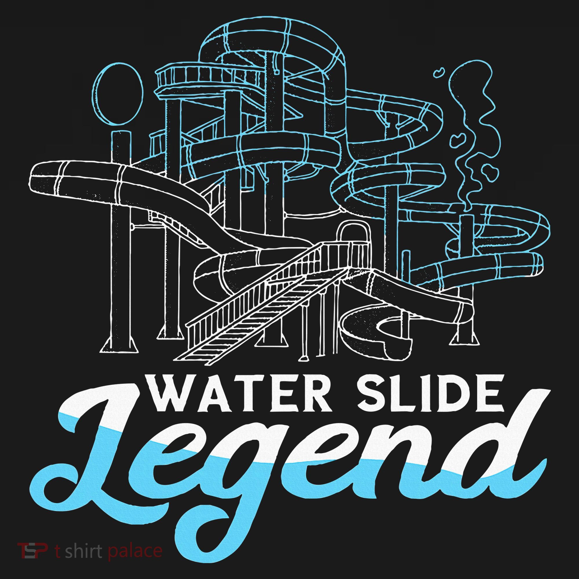 Water Slide Legend Waterslides Aqua Park Swimmer Waterpark Women's Hoodie