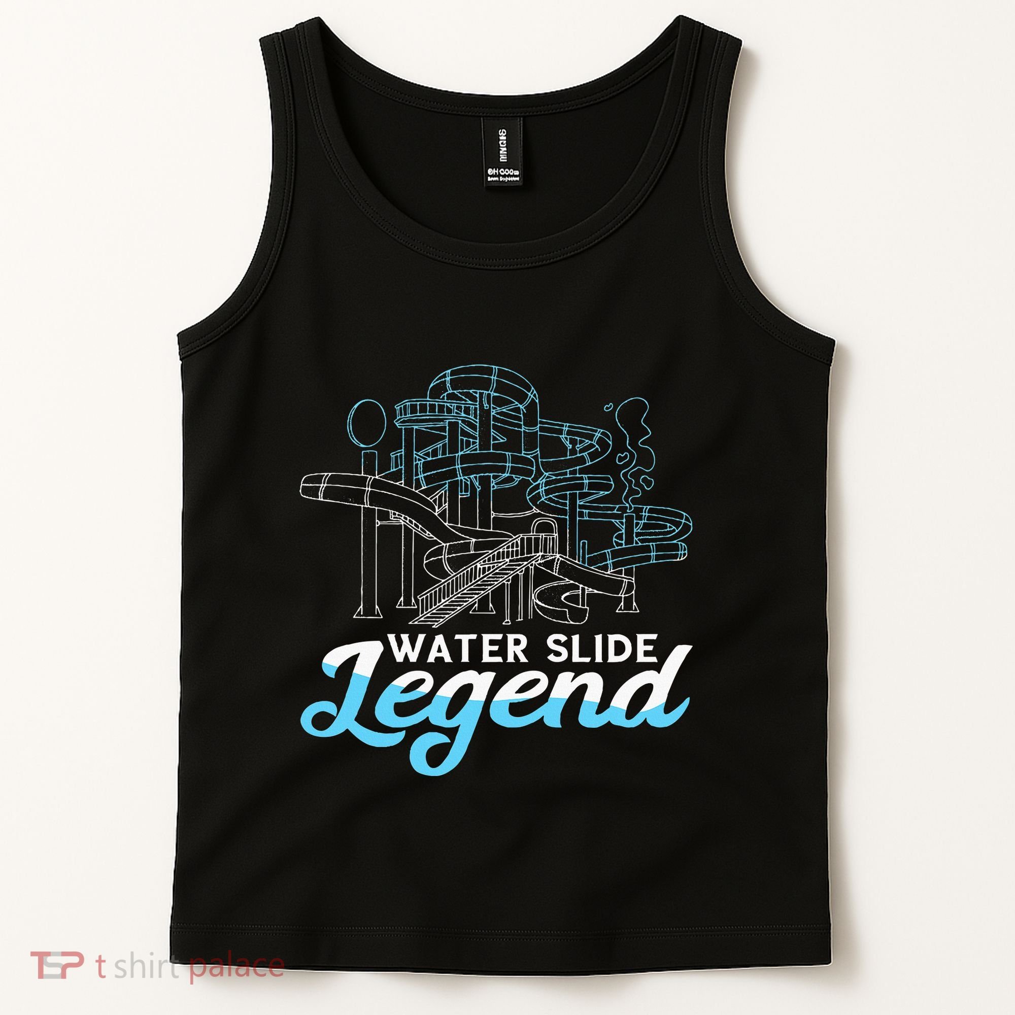 Water Slide Legend Waterslides Aqua Park Swimmer Waterpark Tank Top